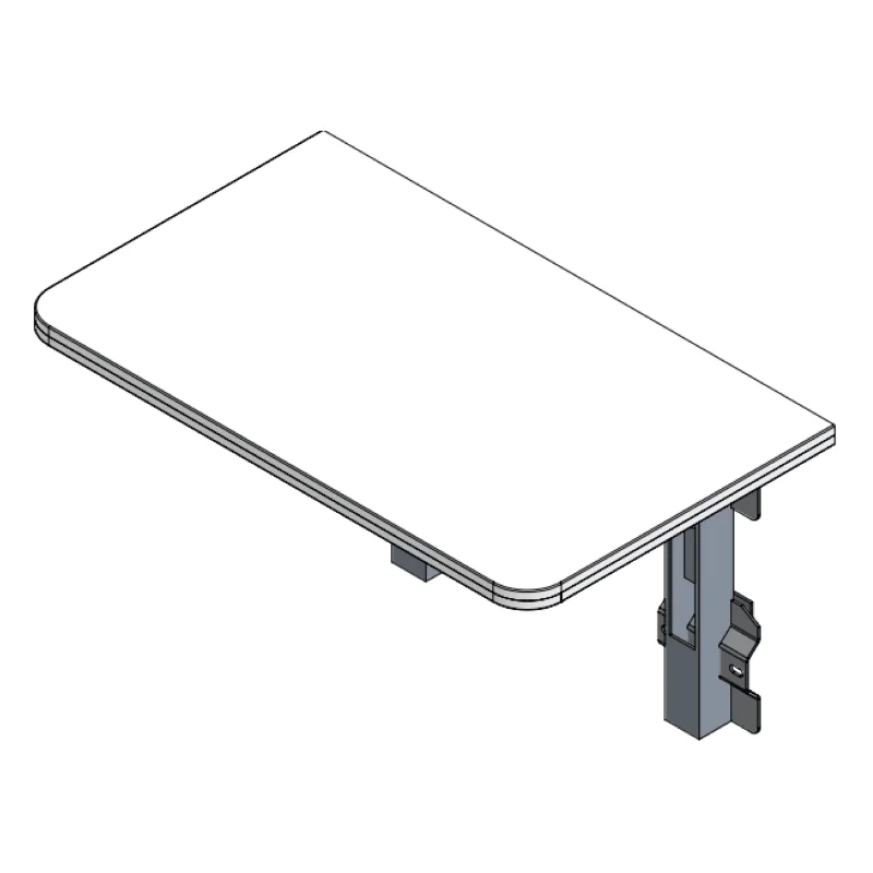 30" x 18" Table with Interior or Exterior Wall Mount, Solid Surface