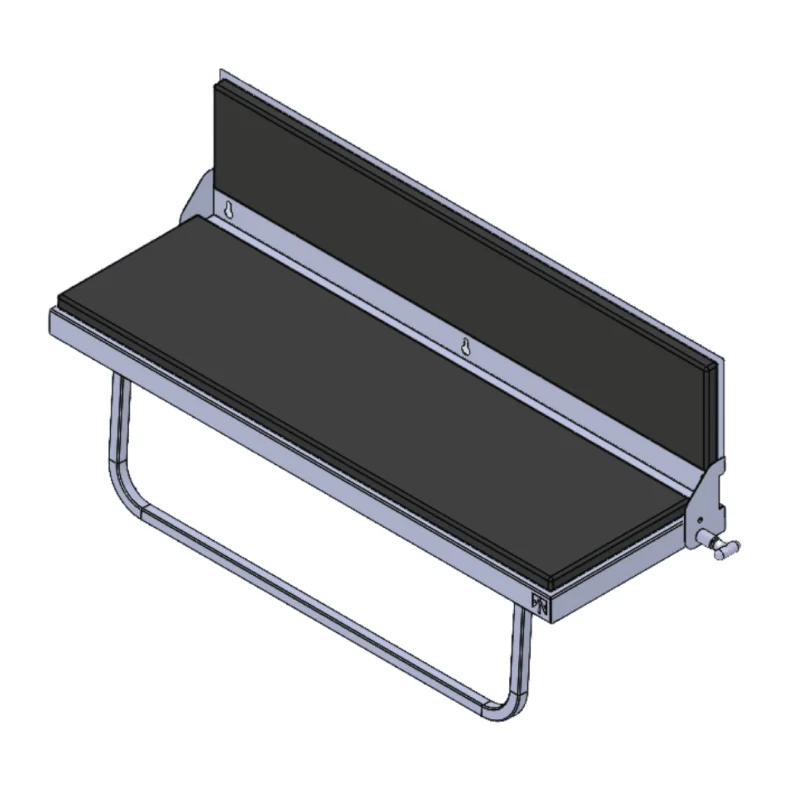 Fold-Down Bench, Black