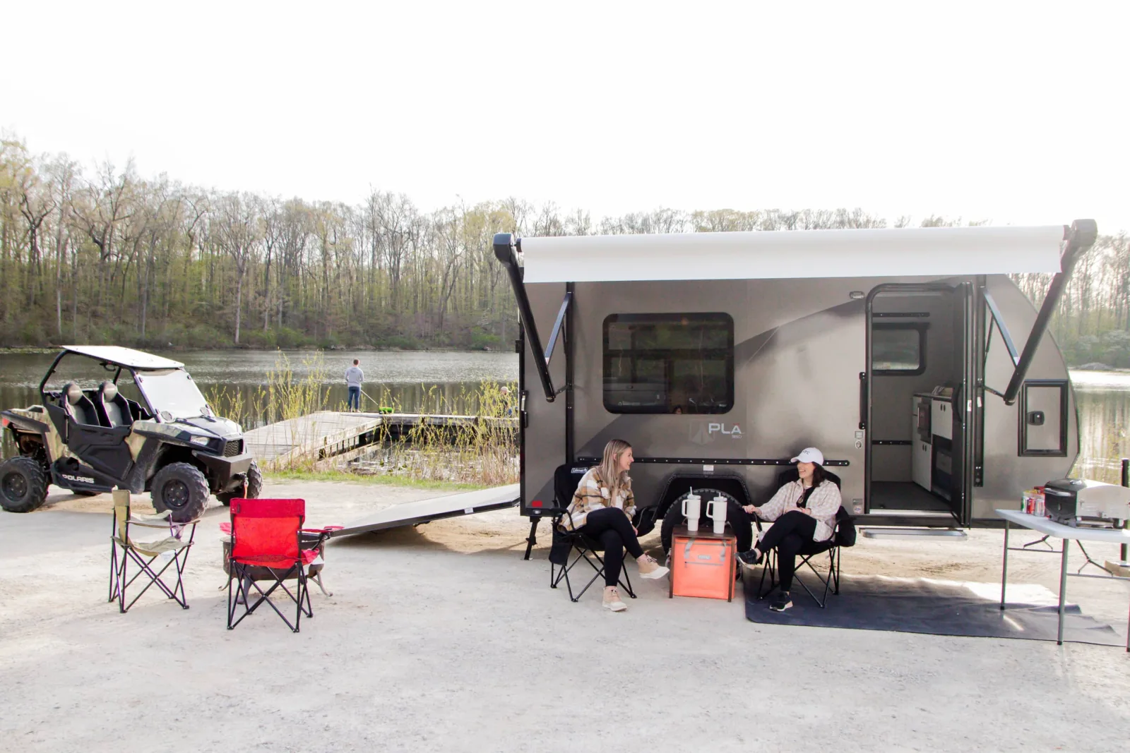 Plā 350 Compact Travel Trailer Toy Hauler — view 1